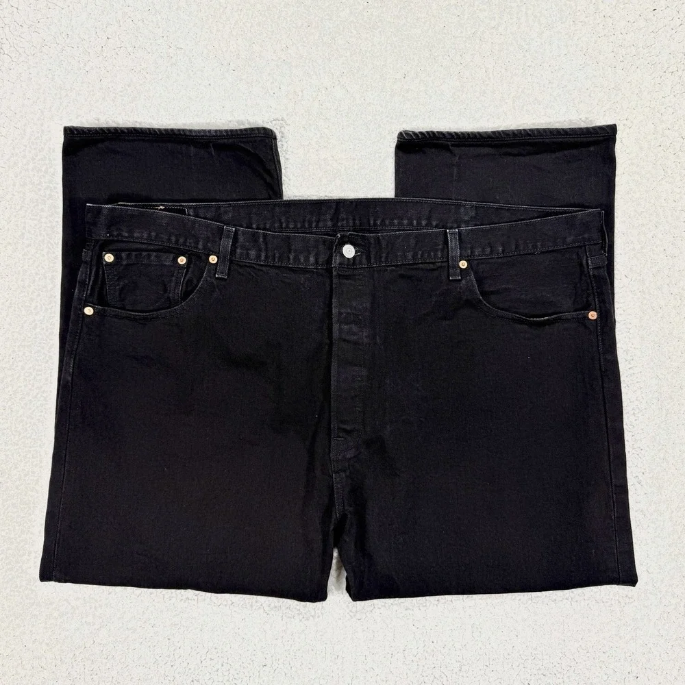 Levi's 505 Jeans Men's 48x30 (Actual 48x28) Black Casual Streetwear Grunge